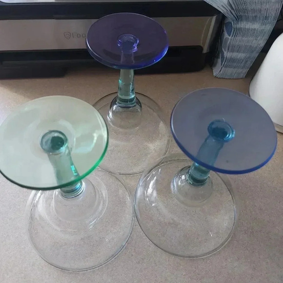 Pier 1 | Set of 3 Colorful Margarita Glasses - Picture 6 of 11
